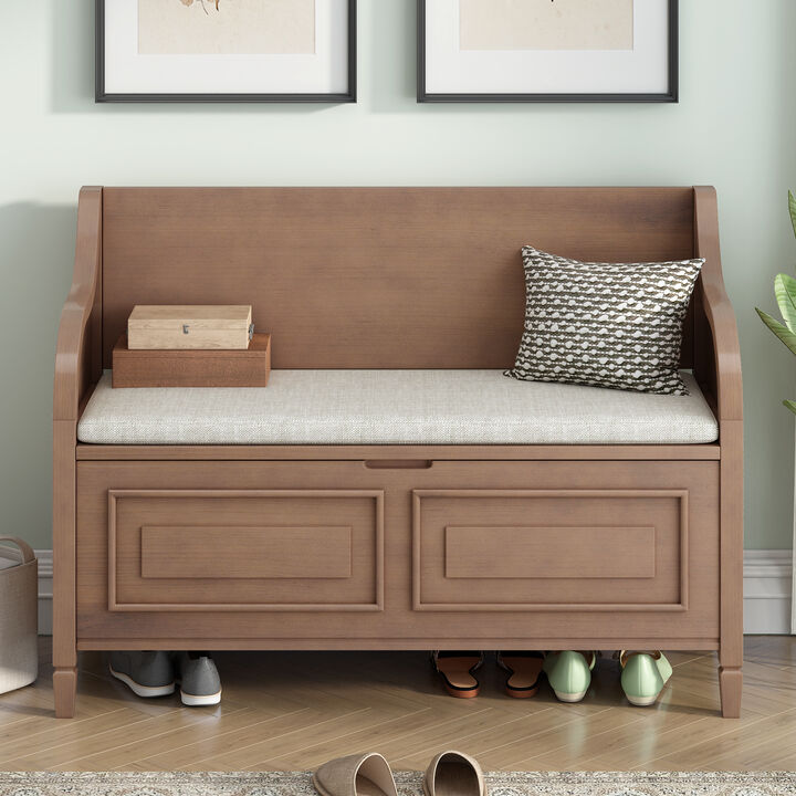 Merax Multifunctional Storage Bench with Safety Hinge