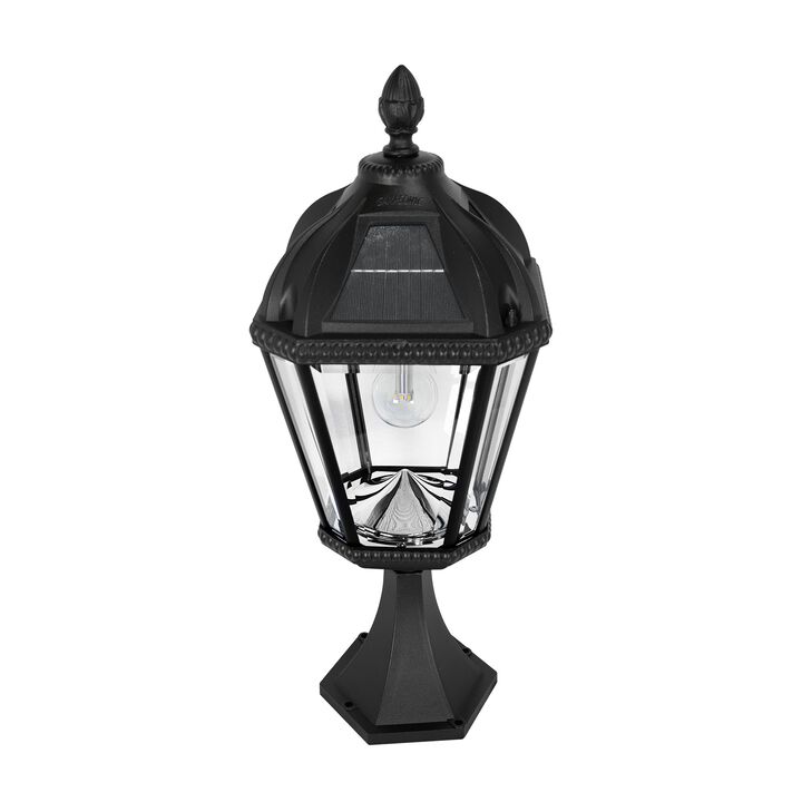 Royal Bulb Solar Light - w/GS Solar Light Bulb - Post Mount - Black