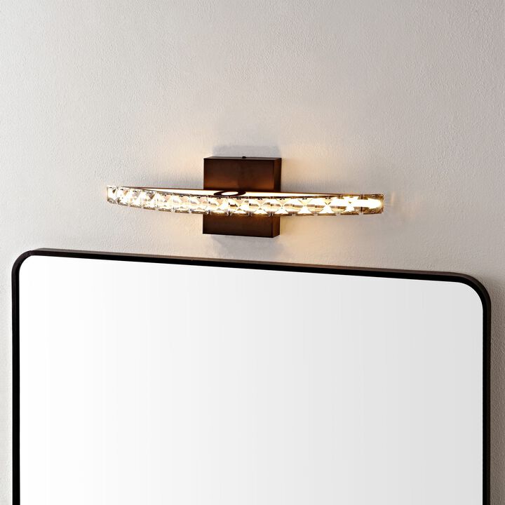 Alyson 1-Light Bohemian Industrial Iron/Acrylic Integrated LED Vanity Light
