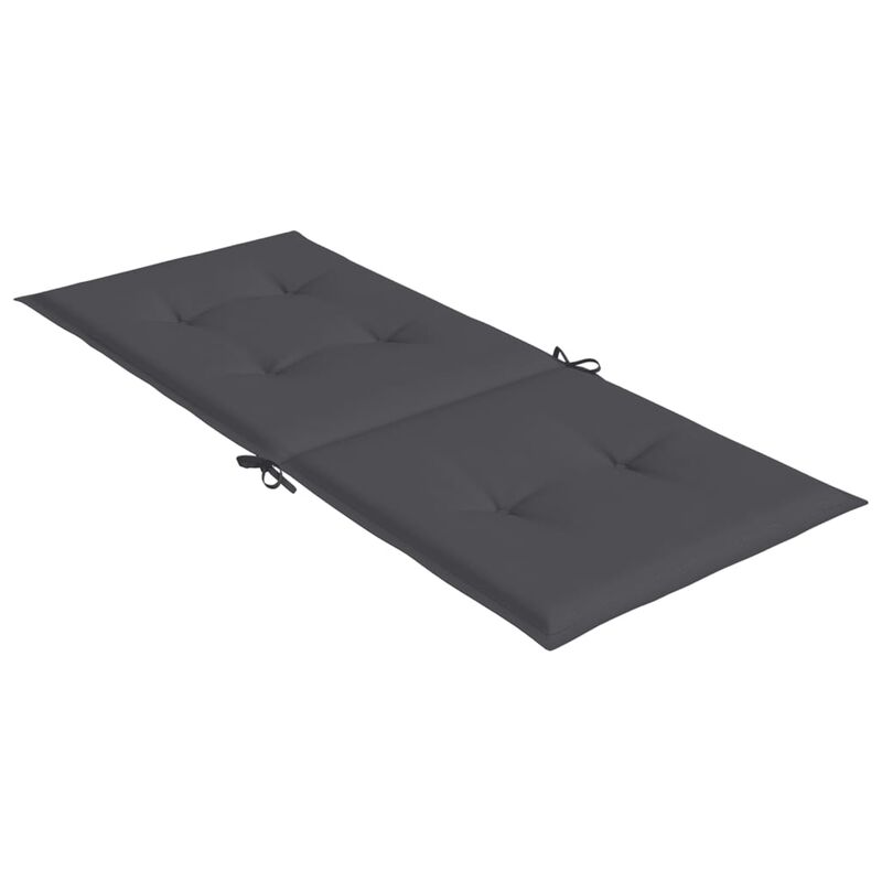 Outdoor Cushions for High Back Chair, Set of 2, Gray Fabric, 47 Inch - Benzara