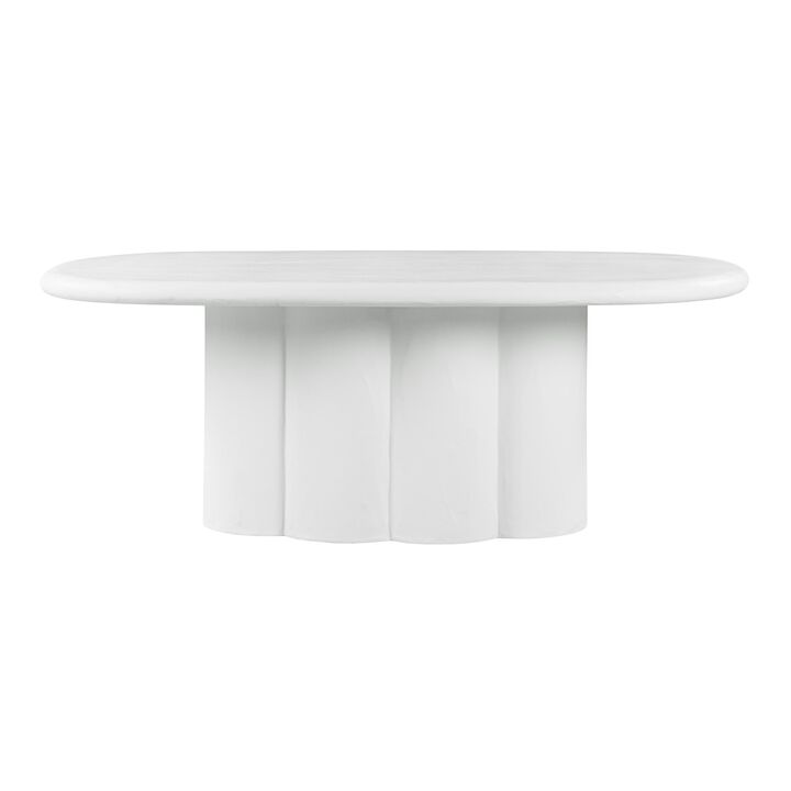 Elika Black Faux Plaster Oval Dining Table