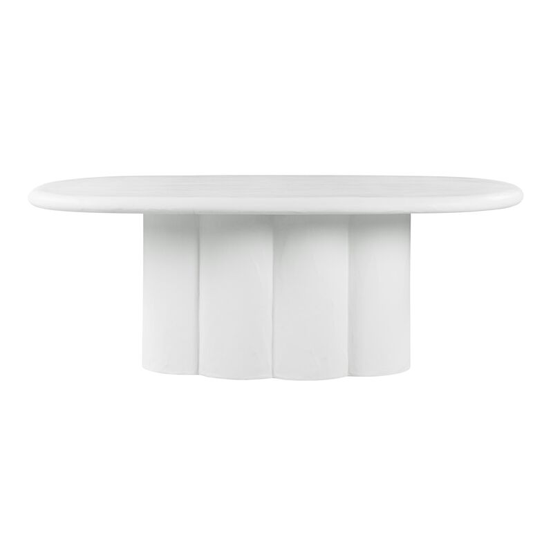 Elika Black Faux Plaster Oval Dining Table