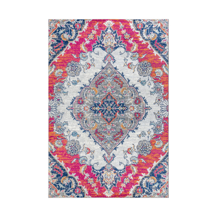 Bright Bohemian Flair Boho Vintage Medallion Area Rug