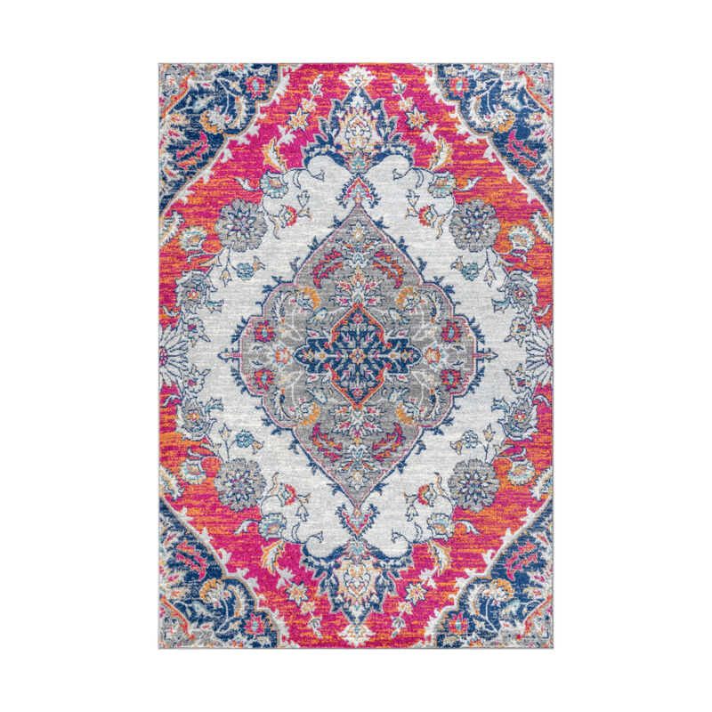 Bright Bohemian Flair Boho Vintage Medallion Area Rug