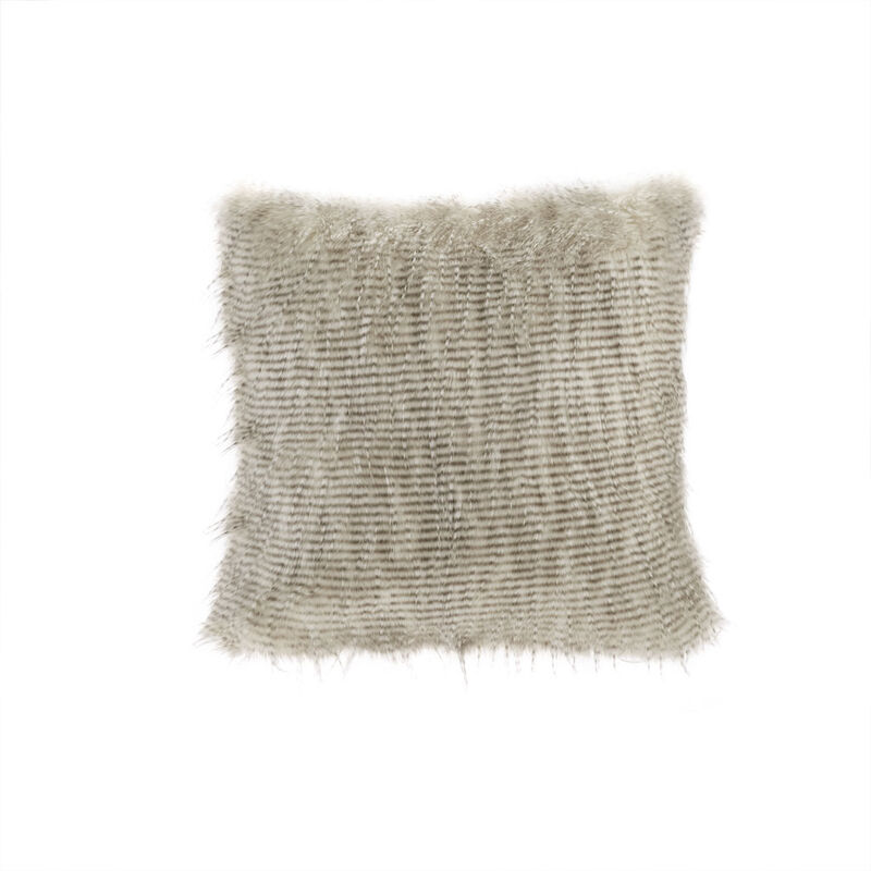 Gracie Mills Acevedo Plush Faux Fur Square Pillow