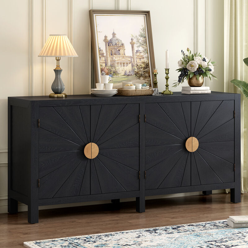 Merax Ash Veneer Storage Cabinet
