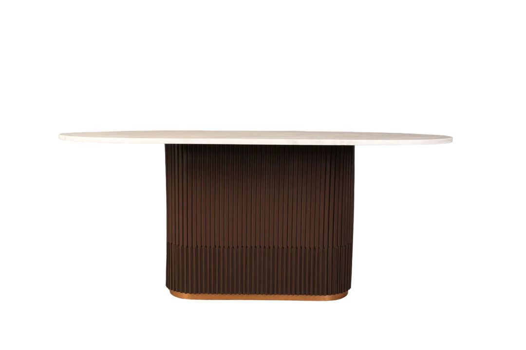 Oval Marble Dining Table 72"