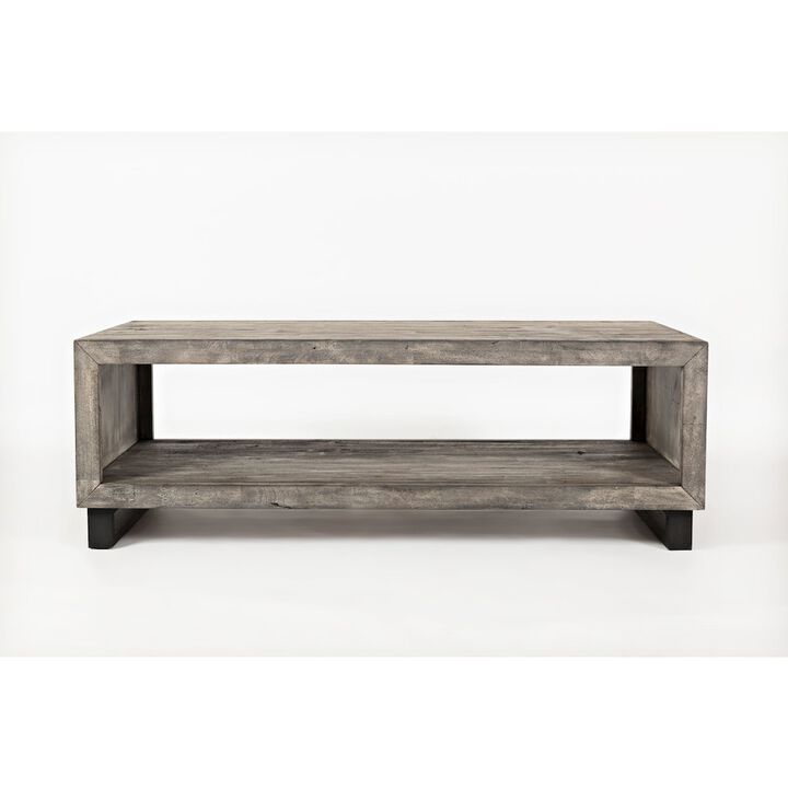 Jofran Mulholland Drive 56 Modern Distressed Solid Wood Coffee Table