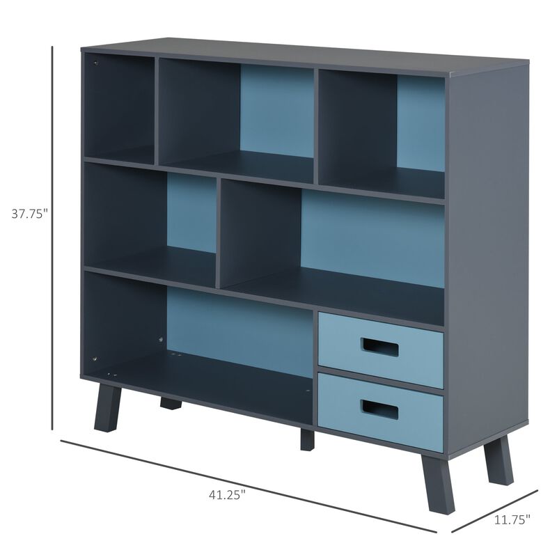 Brown Home Office Storage: 3-Tier Bookcase with Open Shelves