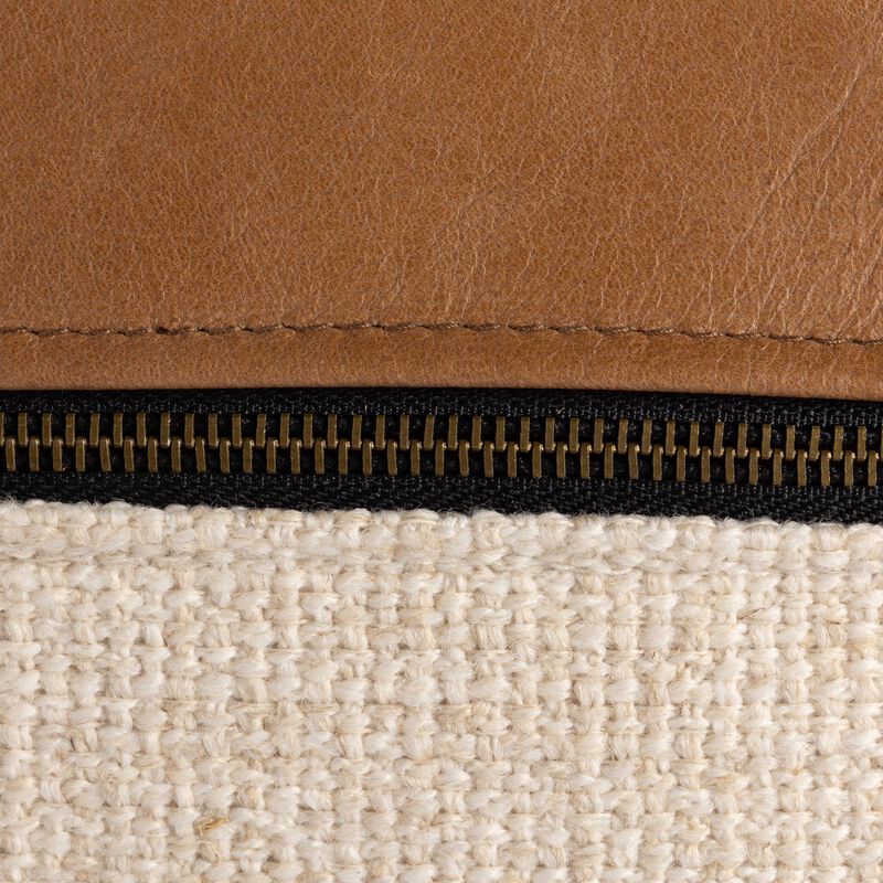 Leather & Linen Pillow
