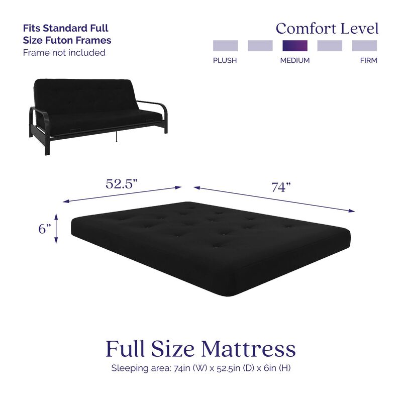 Signature Sleep Braga 6-Inch Spring Coil Futon Mattress