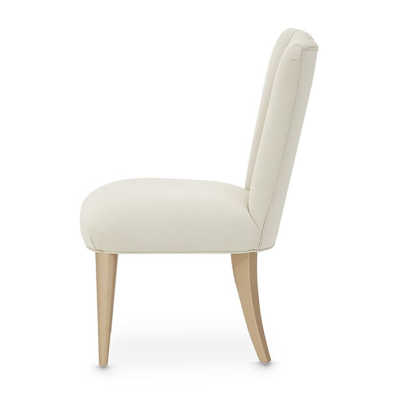 Michael Amini La Rachelle Dining Side Chair - Icicle/Champagne Set of 2