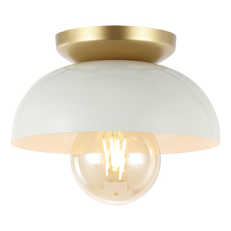 Paulina Classic Industrial Iron LED Flush Mount