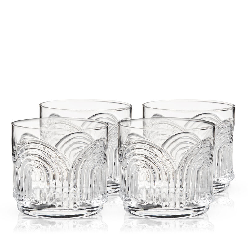 Beau Crystal Lowball Tumblers Set of 4