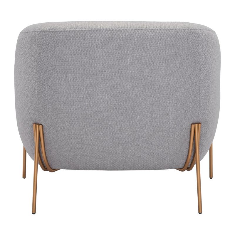 Belen Kox Micaela Arm Chair, Gray & Gold, Belen Kox
