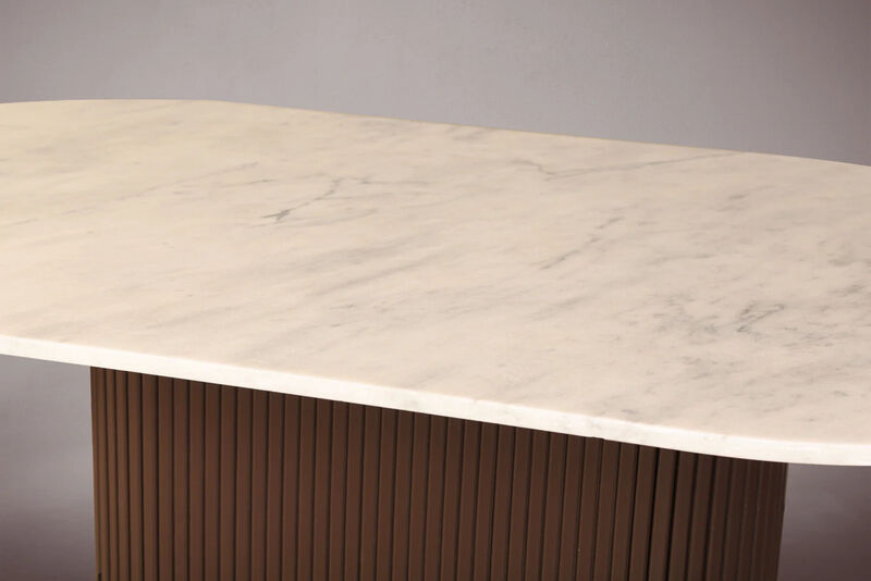 Oval Marble Dining Table 72"