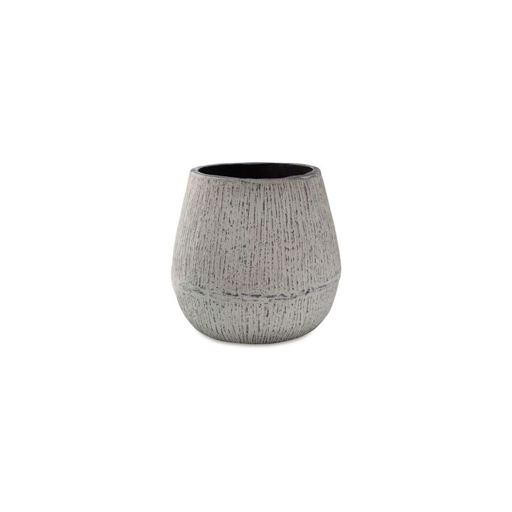 Mony 10 Inch Tabletop Decorative Flower Vase, Home Accessory, White Brown - Benzara