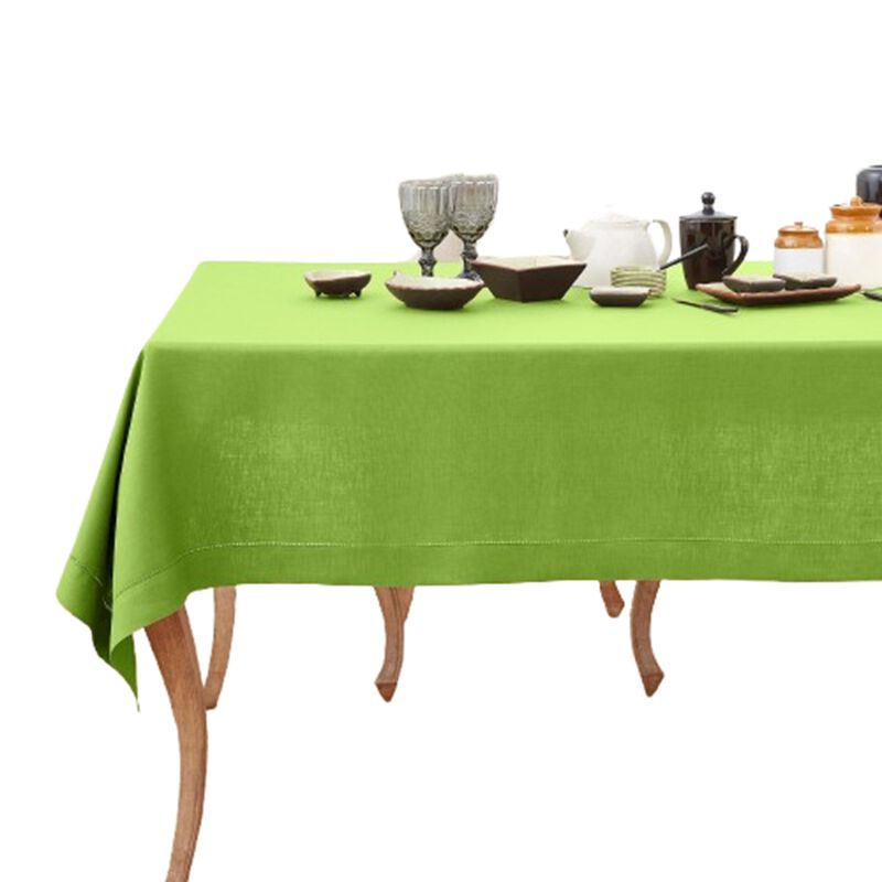 Solino Home 100% Pure Linen Tablecloth | Classic Hemstitch for Valentines