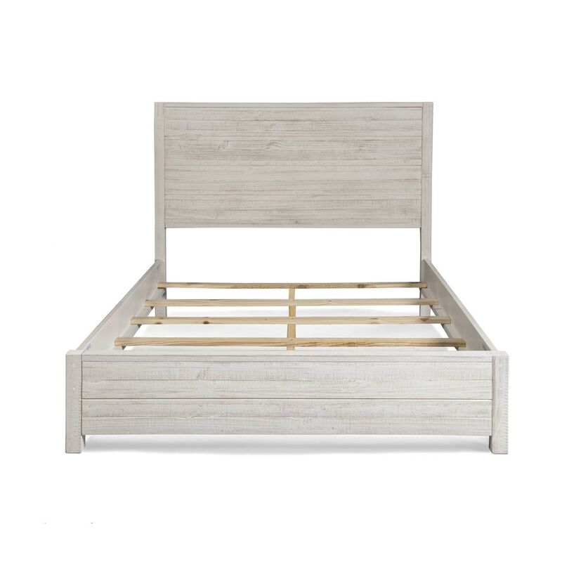 FarmHome Solid Pine Platform Bed – Rustic Wooden Frame with Sturdy Slats & Timeless Farmhouse Charm