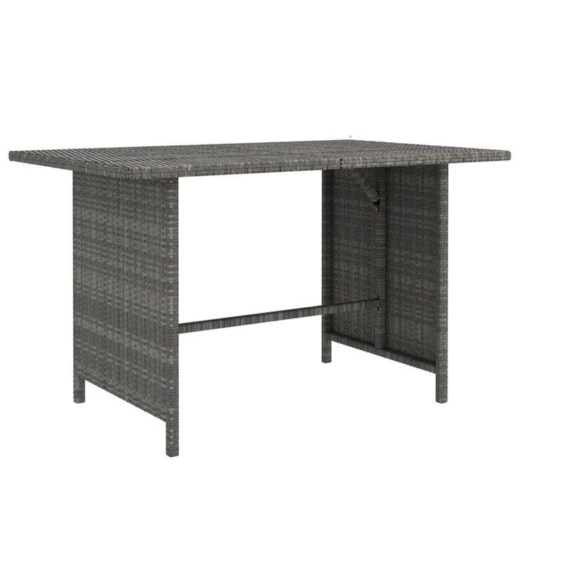 Avio 9pc Outdoor Modular Sofa Set, Square Coffee Table, Gray Rattan - Benzara