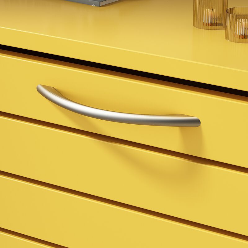 42.3 in. H x 22.4 in. W Yellow Wooden Shoes Storage Cabinet, with 3-Drawers for Entryway Hallway
