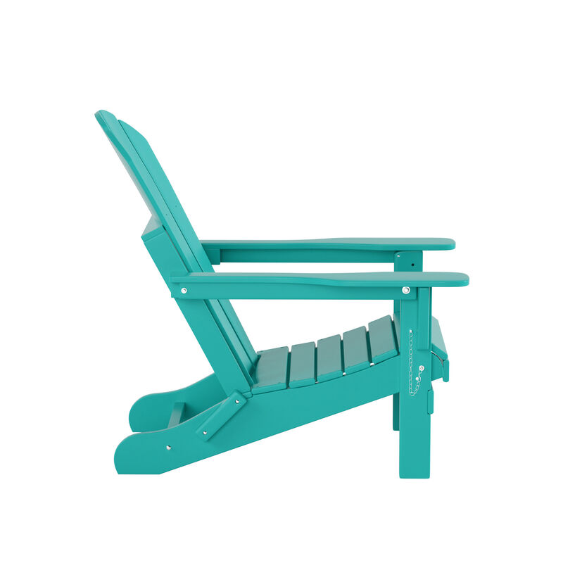 WestinTrends 4-Piece Folding Adirondack Chair With Footrest Ottoman Set