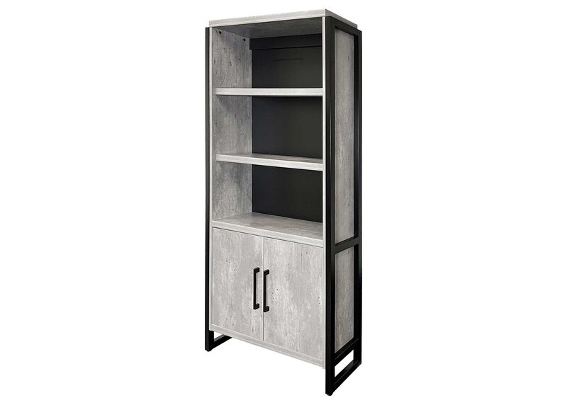 Mason 78" Lower Door Bookcase in Grey