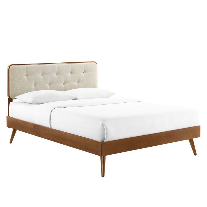 Modway - Bridgette Twin Wood Platform Bed with Splayed Legs