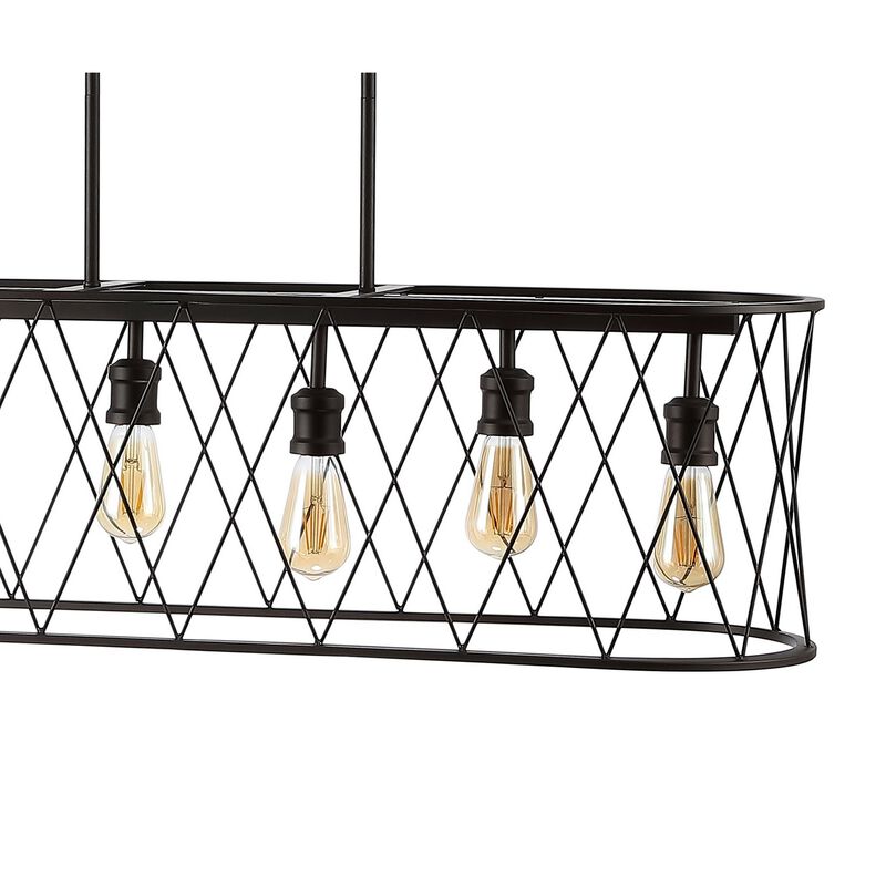 Marion 6-Light Adjustable Iron Farmhouse Rustic LED Dimmable Pendant