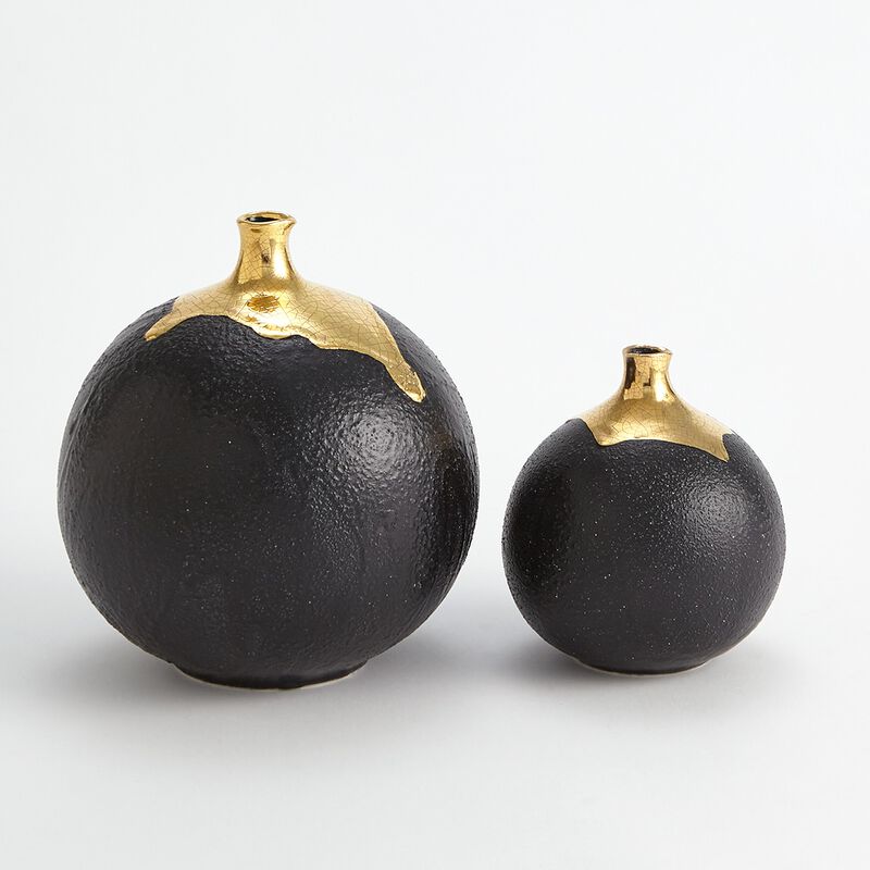 Dipped Golden Crackle Vase