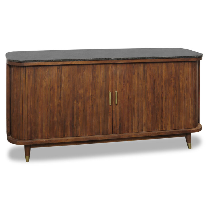 Tambour Oval Credenza