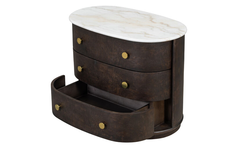 Greer Three Drawer Nightstand