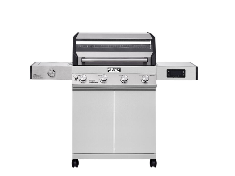 Monument Grills Denali Series | 4 Burner Smart Stainless Steel Propane Gas Grill