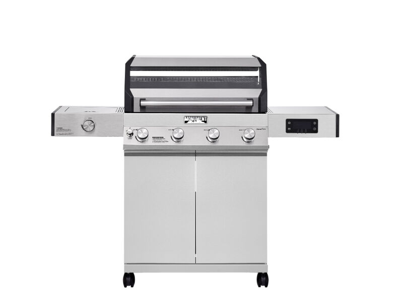 Monument Grills Denali Series | 4 Burner Smart Stainless Steel Propane Gas Grill