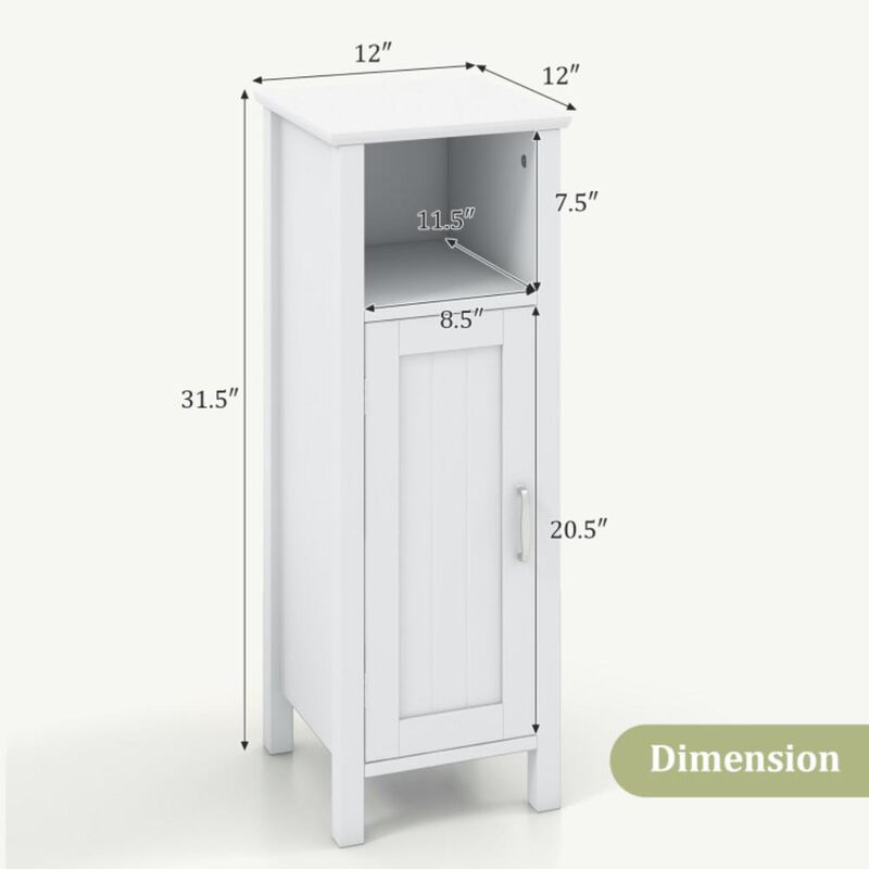 Hivvago 1-Door Freestanding Bathroom Cabinet with Open Shelf