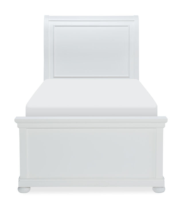 Canterbury Twin Sleigh Bed in White