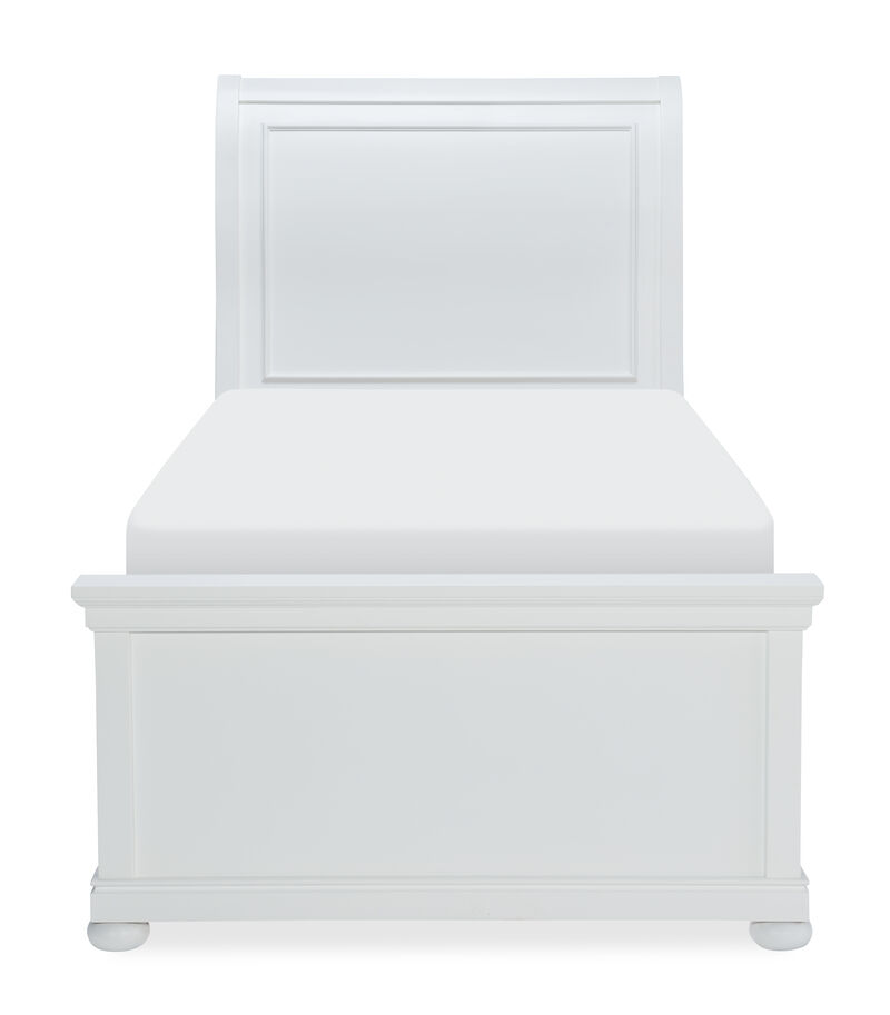 Canterbury Twin Sleigh Bed in White