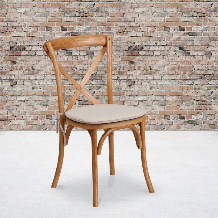Wood Cross Back Chairs