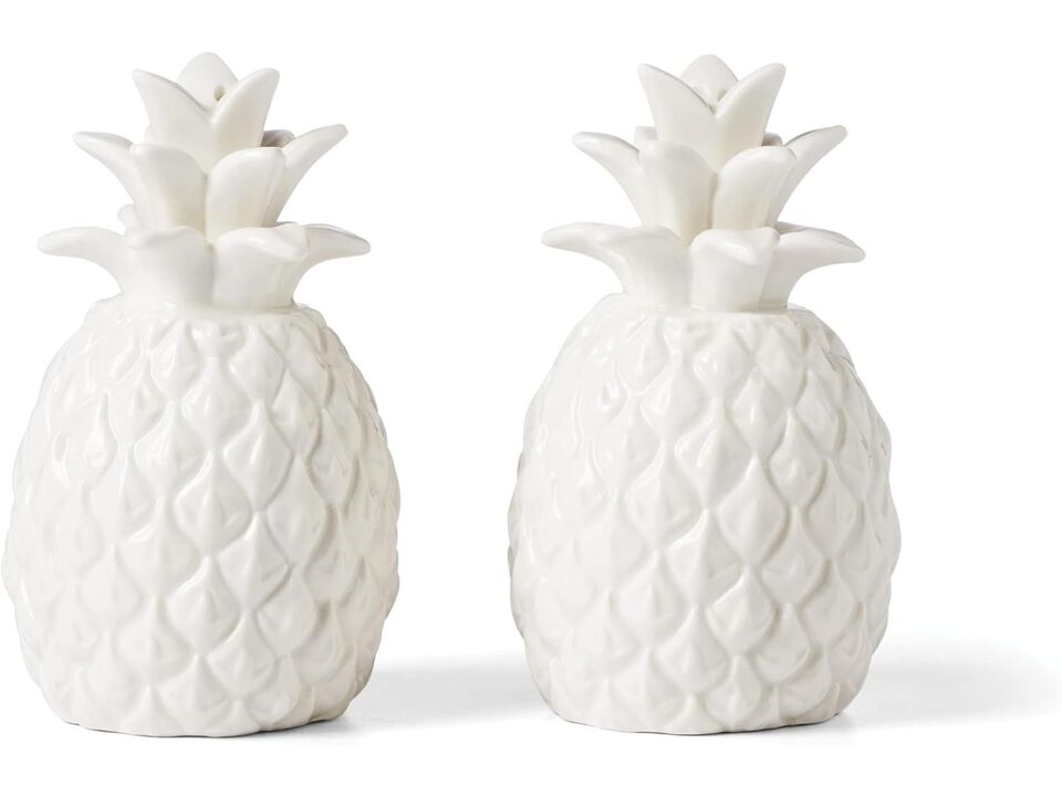 Lenox Tabletop Gifts Salt & Pepper, Pineapple, White