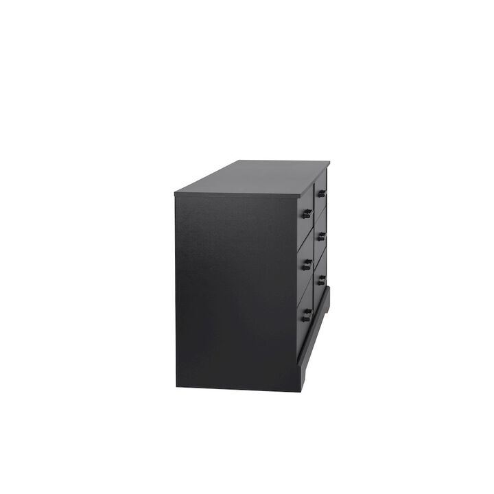 Prepac Dresser, Black Dresser for Bedroom, Chest of Drawers with 6 Drawers