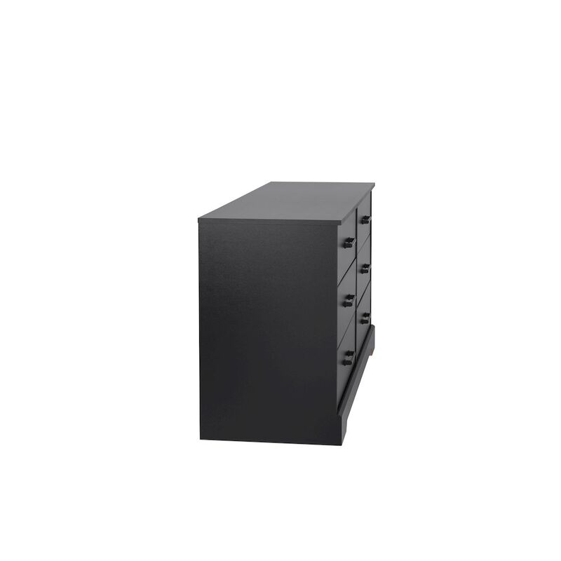 Prepac Dresser, Black Dresser for Bedroom, Chest of Drawers with 6 Drawers