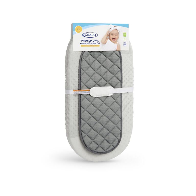 Graco Premium Oval Contoured Changing Pad with Bonus Cover and Water