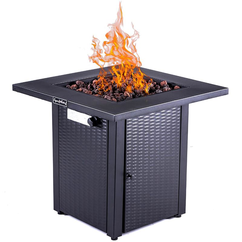 Streamdale Outdoor Rattan Fire Pit Table, 50,000 BTU