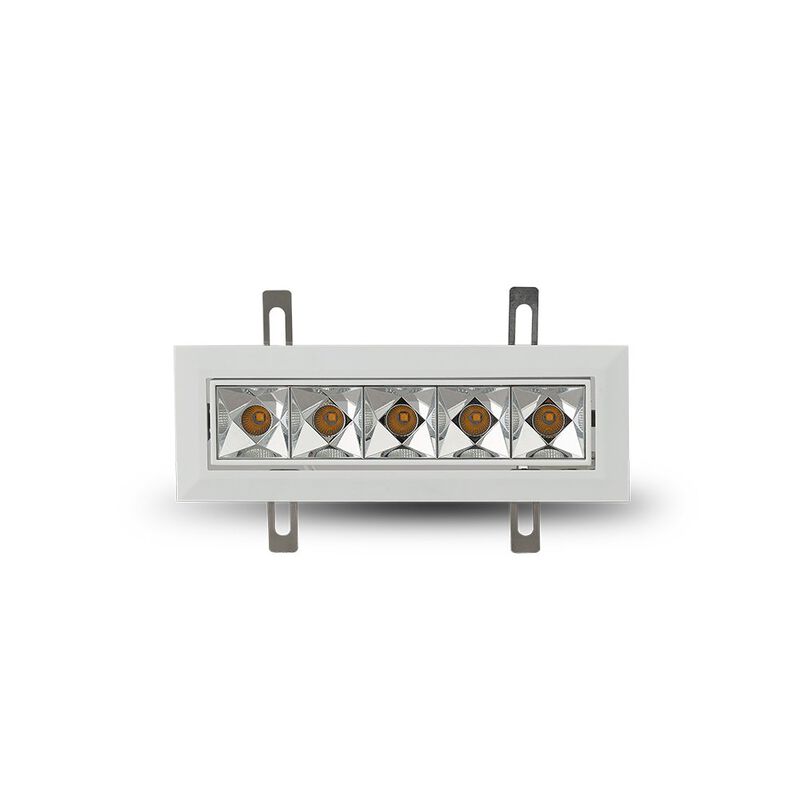 VONN Lighting 5 Lights LED Adjustable Recessed Downlight, Stock Item Beam Angle 34, White
