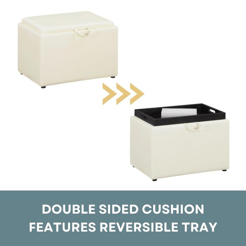 Convience Concept, Inc. Accent Storage Ottoman with Reversible Tray