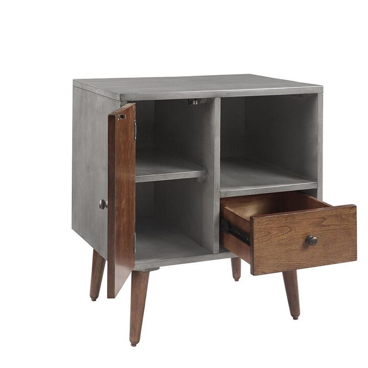 Belen Kox Mid-Century Storage Nightstand with 4 Compartments, Belen Kox