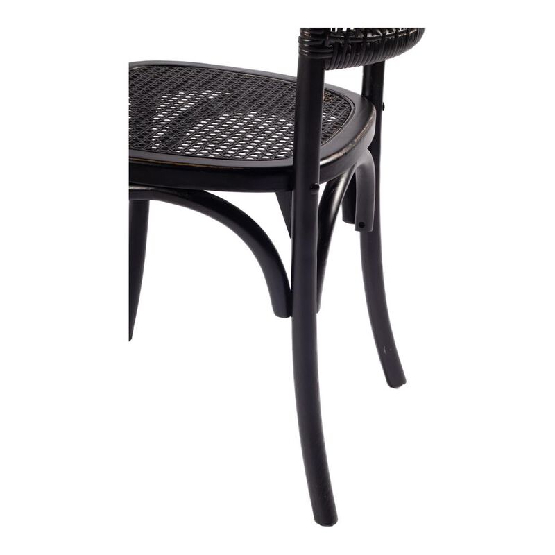 Rustic Black Churchill Dining Chair - Set of 2, Belen Kox