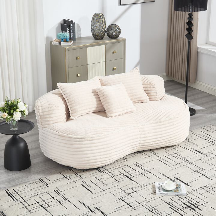 Merax Accent Bean Bag  Corduroy Lazy Sofa for Living Room