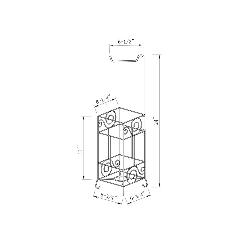 Toilet Paper Holder Stand Silver