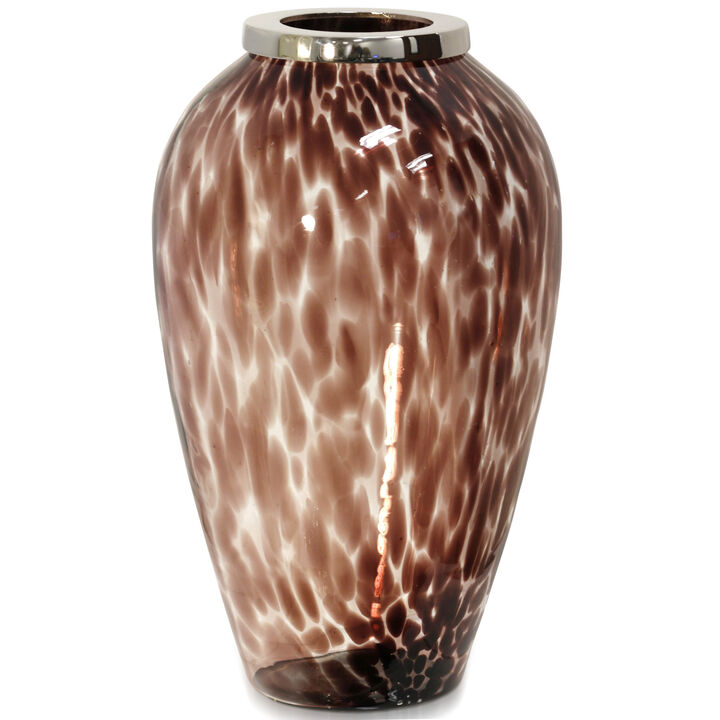 Wine Pebble Luster Vase Small